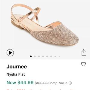 Sparkly gold slingbacks. Size 8 1/2, Journee Collection. New with box.
